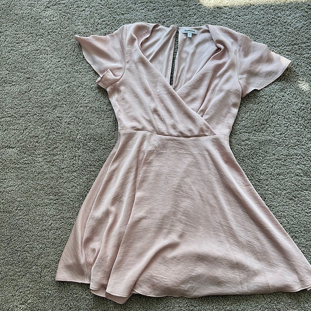 Express Satin Light Pink Dress